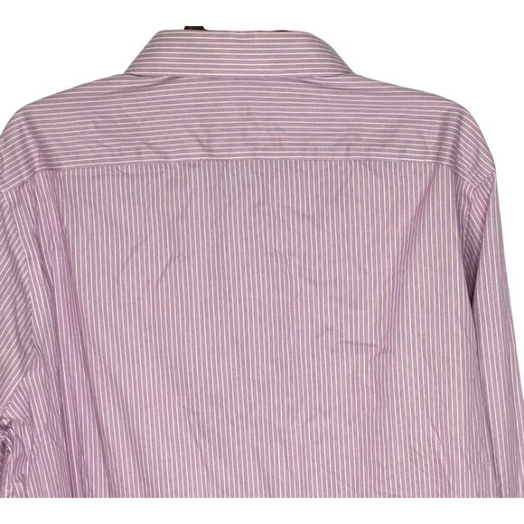 Michael Kors Men's LS Dress Shirt Regular Fit Airsoft Stretch Purple XL 17 34/35 - Picture 6 of 12
